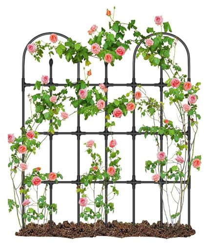 Graticcio da Giardino per Piante Rampicanti,Graticcio Metallico Verticale per la Crescita | per Viti Rampicanti,per Giardino Balcone Pomodori Fiori Vite Clematide Cetriolo
