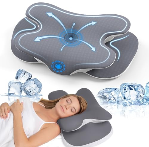 A-Pce Memory Foam Pillow,Queen Size 65 * 39CM, Medium Firm Support for Neck