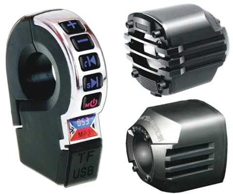 Generisch impianto stereo moto – impianto stereo impermeabile moto amplificatore manubrio senza fili caricatore per telefono integrato per ciclismo, scooter, bicicletta, auto, ciclismo, automobile