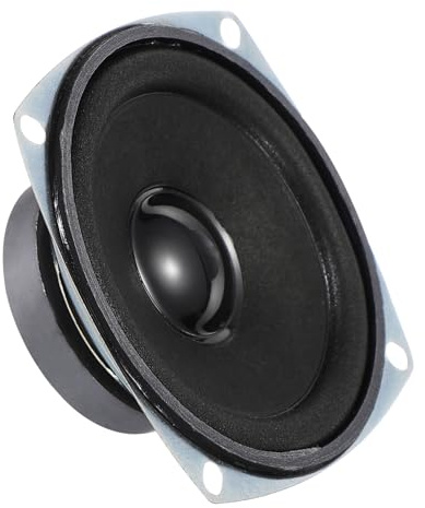 sourcing map Kleine Lautsprecher, 5 W, 4 Ohm, Metallgehäuse, quadratischer Mikro-Magnet-Lautsprecher für Mini-Lautsprecher, DVD, Multimedia, mobile tragbare Werbemaschine, 45 mm, Schwarz, 2 Stück