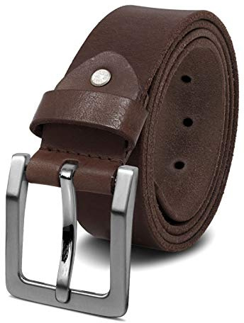 ROYALZ Antik Vintage Ledergürtel für Herren Büffel-Leder aus robusten 4mm Voll-Leder Jeans-Herren-Gürtel mit Dornenschließe 38mm