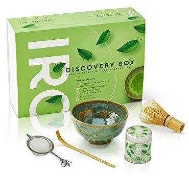 IRO Discovery Box Thé Matcha japonais premium BIO, coffret découverte rituel du thé Matcha, contient tout pour préparer le thé Matcha à la perfection