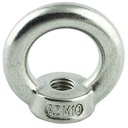 Eisenwaren2000 | M12 Ösenmutter (2 Stück) - Ringmutter ähnl. DIN 582 gegossen und poliert - Edelstahl A2 V2A - rostfrei