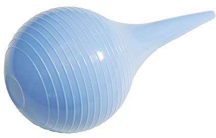 (90ml)Rubber Suction Ear Syringe, Hand Bulb Syringe Ear Washing Squeeze Bulb- Blue Smooth