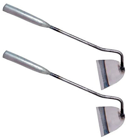 Cabilock 2pièces Houe à Main Forgée Acier Inoxydable Petite Houe pour Binage Outil De Jardinage Léger Et Portable