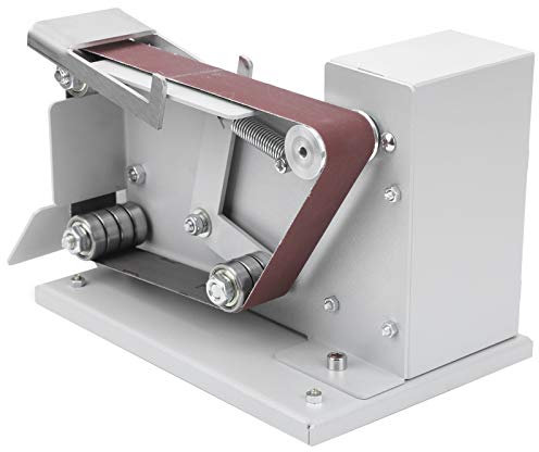 Mini Elektrische Bandschleifer, Band-Tellerschleifer Schleifmaschine Polierschleifmaschine mit Eingebaute Doppellager und 10 Schleifband 26 x 15,5 x 15 cm EU 110-240 V(EU 110-240V)