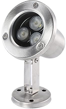 WZYJLyds 3W Teichbeleuchtung Unterwasserbrunnenlichter IP68 Wasserdicht Strahler Aus Edelstahl für Teich, Springbrunnen, Park, Poolbeleuchtung(Warmweiß,85-220v)