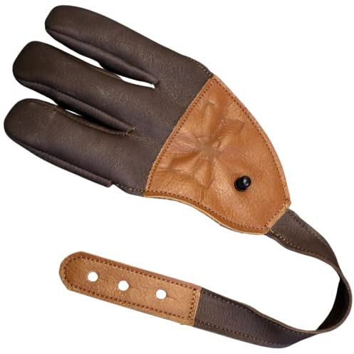 Shatterproof Archery Bogenschießen Fausthandschuhe, Schießhandschuh Traditioneller Bogenschießenhandschuh (rechte Hand)