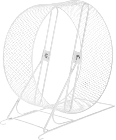 POPETPOP Roue de hamster en métal 26 cm - Silencieuse et stable pour mouvement nocturne - Pour hamsters, hérissons, gerbillons et petits rongeurs