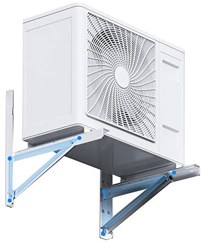 Split Support De Climatisation, Support Mural en Acier Inoxydable, Système De Pompe À Chaleur De Climatisation De Petite Division De Condenseur sans Tuyau pour 1.5p / 2p / 3P (Couleur : White, Taill