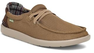 Sanuk Shaka Lite 2 Knit, Mocasín Hombre, Khaki, 44.5 EU