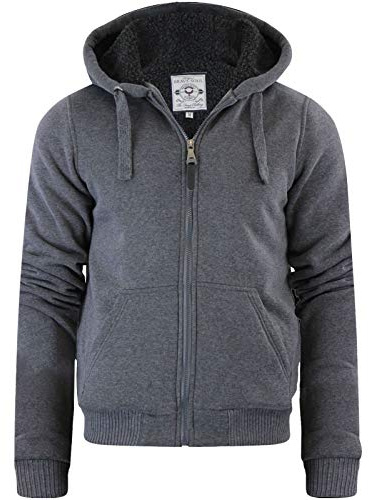 BRAVE SOUL Mens Zone Hooded Sweat Top Hoody Sport Track Top