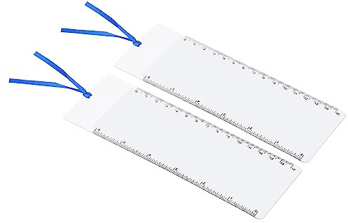 PATIKIL 2 Paquet Marque-page Loupe avec 6 pouce Règle 3X Loupe Feuille Page | Loupe Lentille pour Faible Vision Gens, pour Lecture Livre Magazine Journal