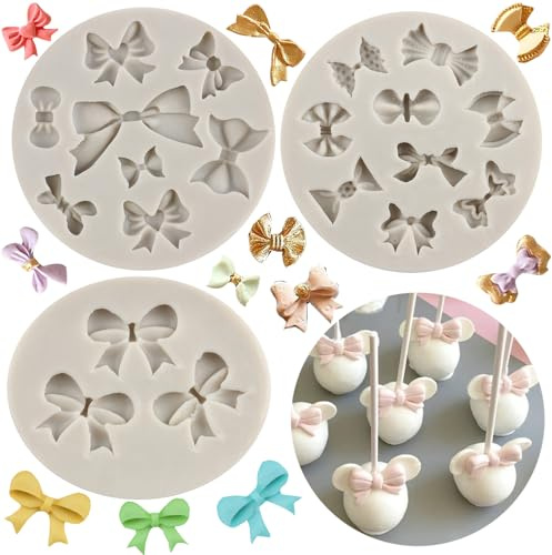 MYPRACS Rosett silikon fondantform för tårtdekoration, tuggummipasta muffinsdekoration godis choklad polymerlera set med 4