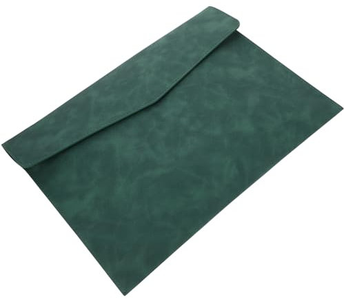 NUOBESTY Faux Leder Dokumententasche Wiederverwendbare Aktentasche Organizer Für Wichtige Unterlagen Tragbare Datei-halterung Für Büro Und Reisen Langlebig Mit Knopfverschluss