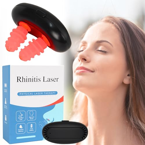 Respirelief Appareil de Thérapie Nasale à Lumière Rouge, Physiothérapie Apaisement Nasal, Respirelief Lumière Rouge, Respirelief Appareil de Thérapie Nasale à Lumière Rouge (1pc)