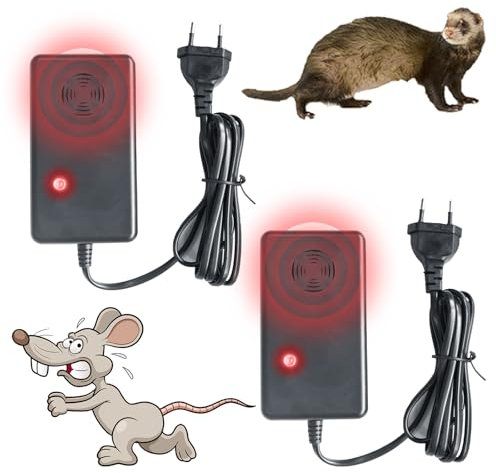 Trappole per Topi, Ultrasuoni per Topi a Batteria, per Soffitta, Garage, 230 V con Spina di Alimentazione