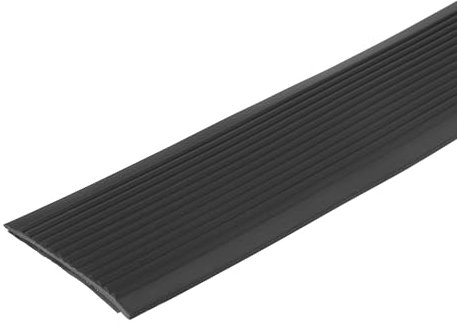QUARKZMAN 3,2 Fuß Treppenkantenprofil, 5mm PVC Selbstklebender Treppenkanten-Schutz Treppenabschluss Treppenstufenkantenverkleidung für den Innen- und Außenbereich, Schwarz.