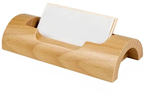 Lurrose Holz Schreibtisch Organizer Mit Natürlicher Buchenholztextur Stift Und Visitenkartenhalter Für Büro Und Home Office Stilvolle Aufbewahrungslösung Für Büromaterialien Und