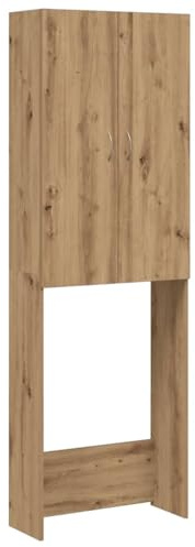 vidaXL Mobile per Lavatrice Rovere Artigianale 64x25,5x190 cm, armadietto per Lavatrice, Mobile per Lavatrice, armadietto per bucato