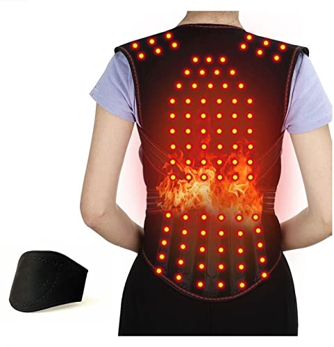 108 Stück Magnete selbsterwärmender Lendenwirbel-Dekompressionsgürtel für Männer und Frauen, Rückenbandage, Rückenstützgürtel, Taillenbandage, Weste, Wirbelsäule, Schulter, Nacken, Haltungskorrektur,