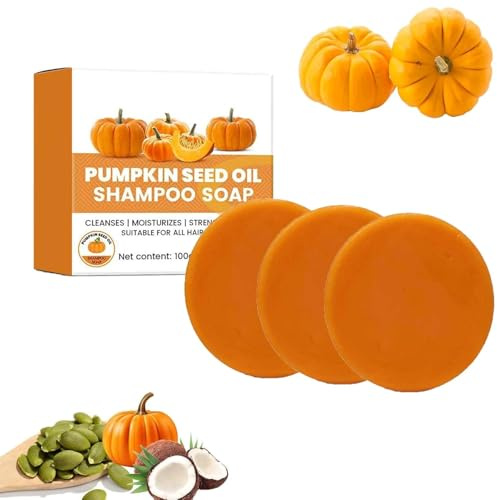 Shampoo solido e balsamo alla zucca Shampoo solido nutriente per capelli Shampoo all'olio di semi di zucca Shampoo all'olio di semi di zucca che riduce l'effetto crespo per capelli nutriente e rinforz