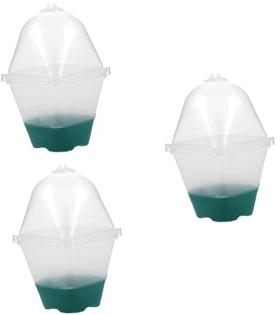 TOYANDONA 3 Piezas Maceta de Transparente con Tapa para Plantas Maceta Reutilizable y Transpirable para Suculentas y Plantas de Jardín