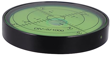 Operitacx Nivel de Burbuja Circular Pequeño, de Plástico Duradero Necesidad de Pilas, Adecuado para Construcción Exterior E Ingeniería Topográfica