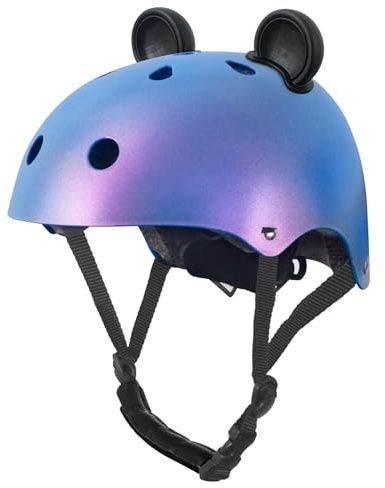 Nattork Kid's Bicycle Helmet for Girls or Boys Adjustable Size Muti-Sports Helmet for Skateboard Roller Skates with Cute Panda Style Blue