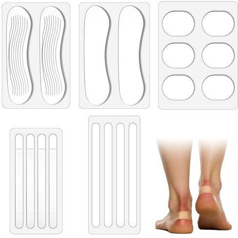 5 Sheet Anti-Rutsch Schuhpads Silikon – Fußstützen Aufkleber für High Heels, Slingbacks, Sandalen & Sport-Sneaker – Universell für Damen und Herren – Einfach anzubringen Gel Schutzpads
