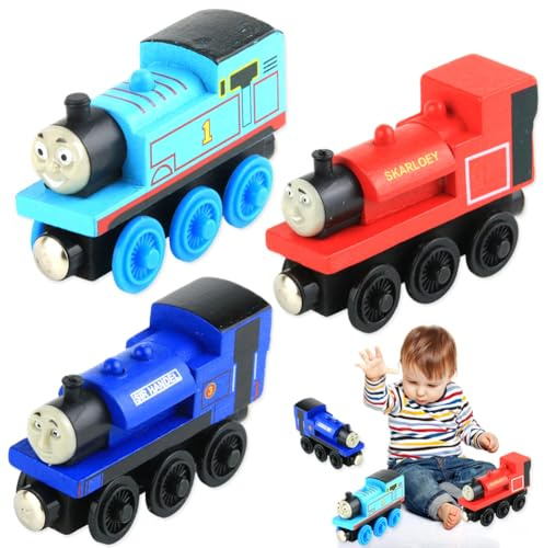 PyrrlicToy Mini Spielzeugautos, 3 pcs Zug Spielzeugauto Modell, Interaktives Puzzle Spielzeug Eisenbahn Spielzeug für Kinder Geschenkspiele, für Kinder Im Alter Von 3+ Jahre