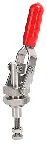 Morsetto a Leva Push Pull, Dispositivo di Serraggio in Acciaio Inossidabile, Capacità 100kg, Compatto e Robusto - Maniglia in Plastica Girevole, Forte Forza di Serraggio, Uso