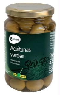 Coaliment Olive Verdi con Osso, Vasetto 250g Peso Sgocciolato, Snack Saporito, Confezione da 3