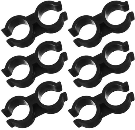 HAKIDZEL Colliers de Serrage Double pour Tuyaux en Plastique Noir, Design Double Tête Solide, Fixation Sécurisée pour Raccordement de Tuyaux, Lot de 6 Pièces