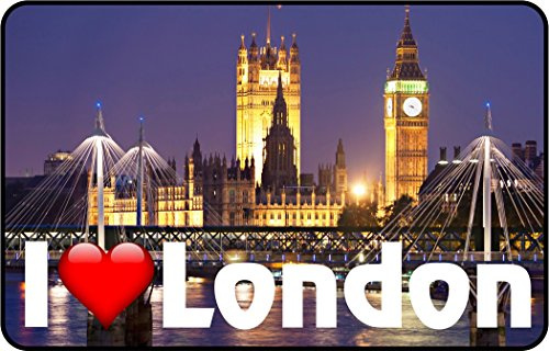 Cadora Magnetschild Kühlschrankmagnet I Love London IV