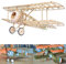 Sopwith Camel Slow Flyer model aeroplane kit, scale 1:20, 380 mm wingspan, RC aeroplane model kit, wooden aeroplane to build yourself, laser-cut balsa wood components, 380 x 240 x 128 mm, 45 g RTF