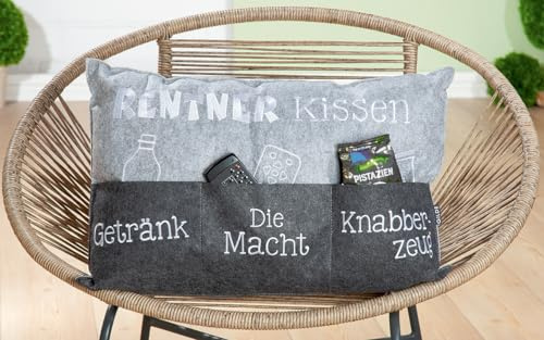 GILDE Filz Rentnerkissen hellgrau/dunkelgrau 40x60x10cm