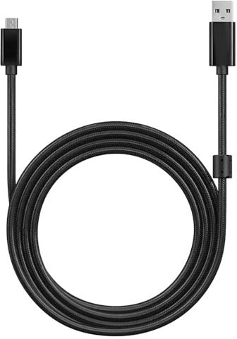 Mcbazel Logitech G633/G633s Headset Ersatz Micro-USB Audiokabel Micro-USB zu USB Ladekabel Unterstützung G533/G635/G933/G933S/G935 Gaming Headset/PS4 Controller, 2M