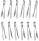 Nutabevr 12 piezas pinzas de cocina en acero inox, pinzas para cubitos de hielo, pinzas para ensalada, pinzas para dulces, pinzas para hornear, Juego de pinzas para barbacoa, para Barbacoa y Cocina
