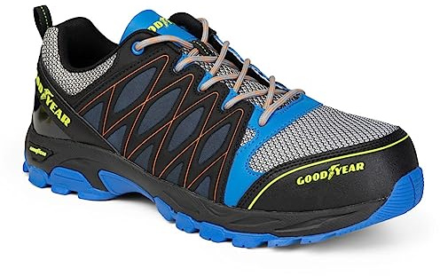 Goodyear S1P SRA HRO Men's Metal Free Work Safety Trainers, Blue/Black, 10 UK