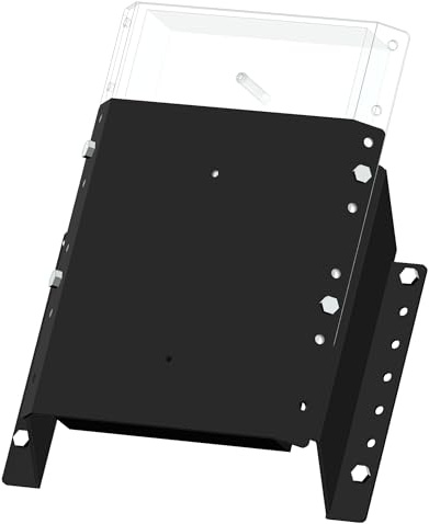 VELCKING MJ-1-DP Jack Plate 4'' Setback Small Engine Jack Plate Adjustable Outboard Engine Jack Plate for Boats, Up to 35HP, Manual Height Adjustment, Includes Mounting Hardware (Black)