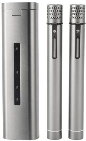 Bewinner Haut-Parleur Micro karaoké Portable, Micro sans Fil Dynamique Portable, Puce 90 DB Double Haut-Parleur Micro KTV pour karaoké, Chant, Fête, Mariage, DJ, Discours