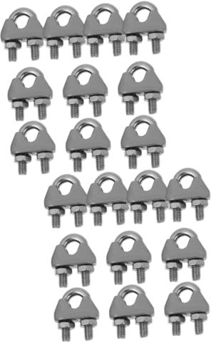 FUNOMOCYA 20stücke U-förmige Kabelklemmen Aus Rostfreiem Stabile Drahtseil-Clips Zum Fixieren Von Gartenmöbeln Sonnenschutz Und Leuchten
