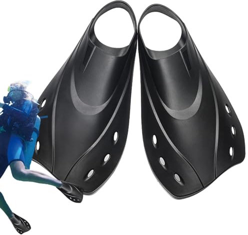 Fruusv Pinne galleggianti da allenamento, ergonomiche e confortevoli, pinne corte professionali, pinne corte per nuoto, pinne corte per allenamento e nuoto