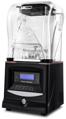 Smoothie Machine with Soundproof Cover, Commercial Ice Crusher, Wall-Breaking Food Processor, Milk Tea Shop Equipment Blender