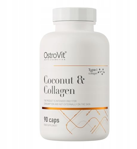 Marine Collagen & MCT Coconut Oil, Vitamin C, Beauty and Skin, 90 Capsules | OstroVit