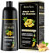 Champú Tinte Negro Pelo, Champú Black Hair Dye 3 en 1 Tinte Semipermanente Pelo, Instantáneo Cubre Canas Color Champu Tinte Para Mujer Hombre