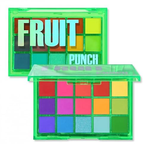 Bunte Lidschatten Palette, 15 Farben Eyeshadow Palette Matt Schimmernde, Hochpigmentiert Make Up Palette Bold Personality Bright, Wasserdicht & Langlebig Liedschatenpalete, Augen Make Up Party Alltags