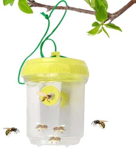 Wesp -Falle, Wespenfallen im Freien - Effektiver Hornissenfänger,Gelbe Jacke Catching -Gerät, Werkzeug zur Entfernung von Tier für Garten, Bauernhof, Balkon, Hof