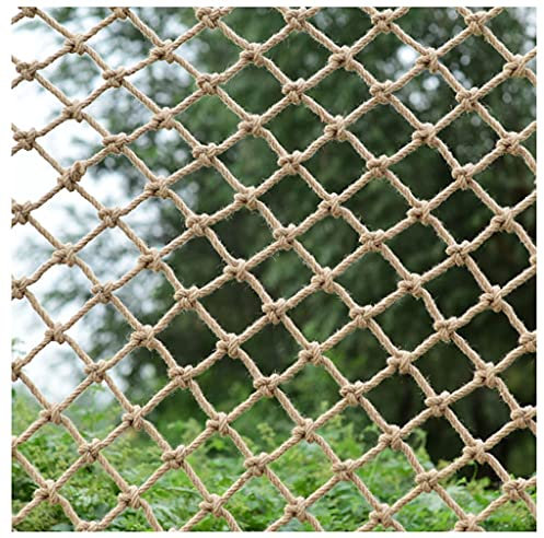 Net Rope Ladder - Outdoor Garden Treehouse Kids Climbing Rope Netting,Playground Ceiling Fence Ladder Railing Pet Parrot Hemp Net,(5Mx10M(16.4FTx32.8FT))